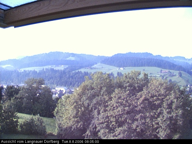 Webcam-Bild: Aussicht vom Dorfberg in Langnau 20060808-080500