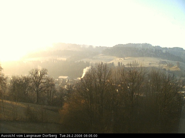 Webcam-Bild: Aussicht vom Dorfberg in Langnau 20080226-080500