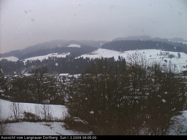 Webcam-Bild: Aussicht vom Dorfberg in Langnau 20090201-080500