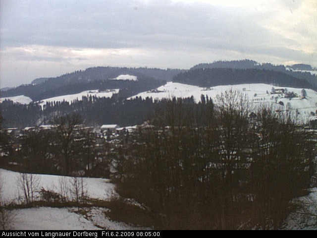 Webcam-Bild: Aussicht vom Dorfberg in Langnau 20090206-080500