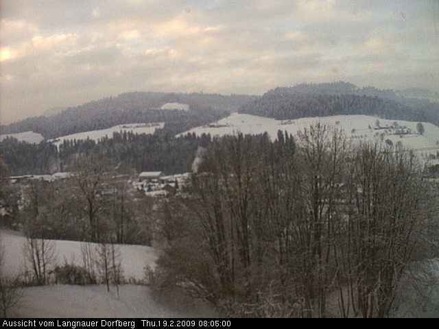 Webcam-Bild: Aussicht vom Dorfberg in Langnau 20090219-080500