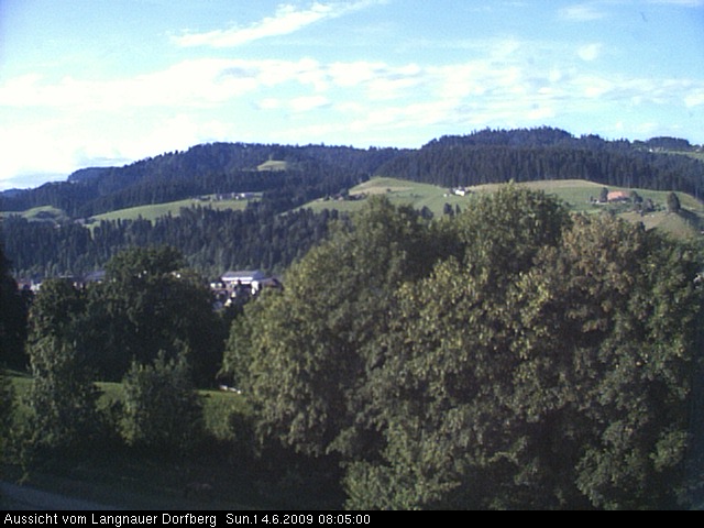 Webcam-Bild: Aussicht vom Dorfberg in Langnau 20090614-080500