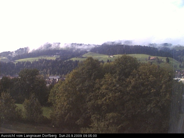 Webcam-Bild: Aussicht vom Dorfberg in Langnau 20090920-090500