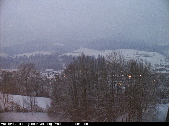 Webcam-Bild: Aussicht vom Dorfberg in Langnau 20100106-080500