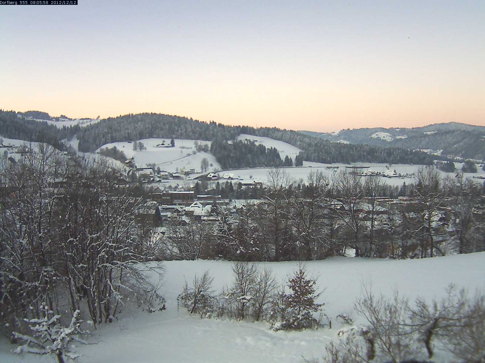 Webcam-Bild: Aussicht vom Dorfberg in Langnau 20121212-080600